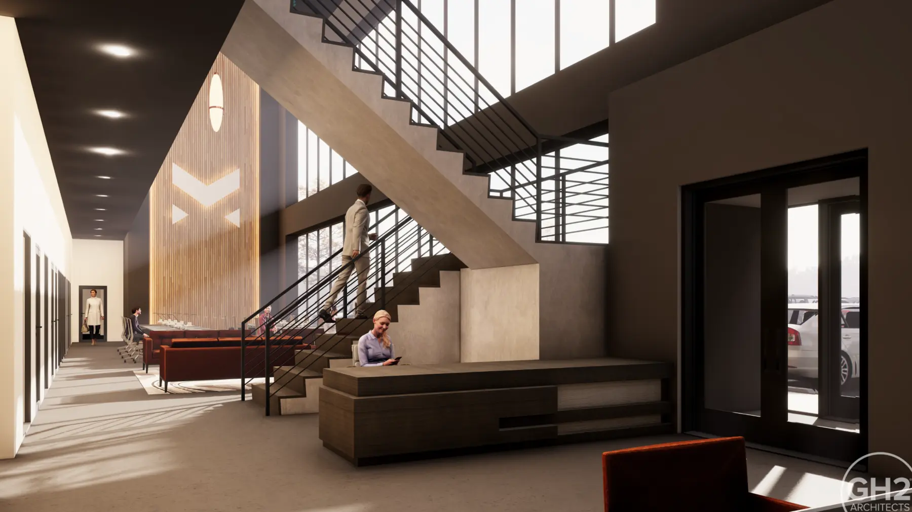 Rendering of the interior of the owner-operated building at Peoria-Mohawk Business Park