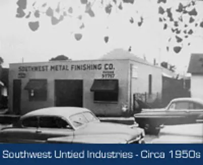 Archival photograph of the Southwest United shop floor