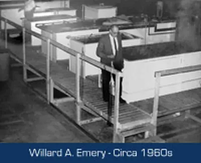 Archival photograph of processing lines at Southwest United